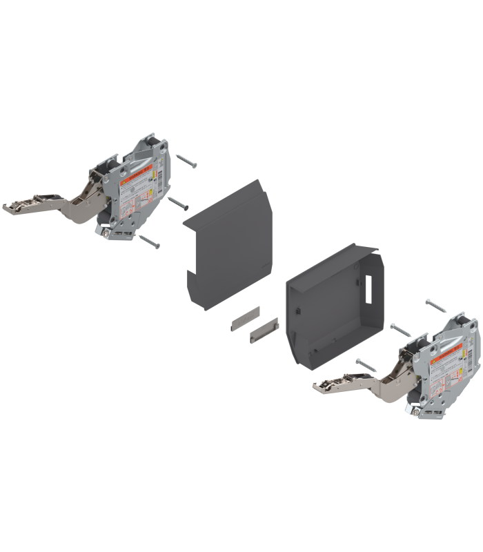 AVENTOS HK-S do małych frontów uchylnych  siłownik  współczynnik mocy 960-2215 przy 2 szt.  ciemnoszary/inox