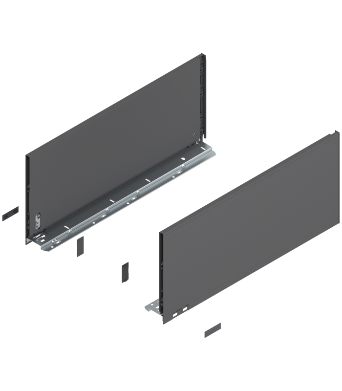 Bok szuflady LEGRABOX  wysokość F  241 mm   dł. 550 mm  lewy/prawy  do LEGRABOX pure  antracyt mat 770F5502S