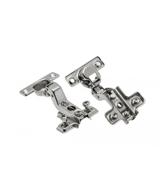 Zawias MINI wpuszczany + prowadnik H-0 z euro wkrętem fi26mm