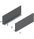 Bok szuflady LEGRABOX  wysokość F  241 mm   dł. 600 mm  lewy/prawy  do LEGRABOX pure  antracyt mat 770F6002S