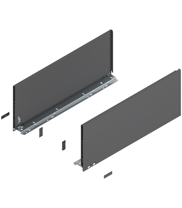 Bok szuflady LEGRABOX  wysokość F  241 mm   dł. 600 mm  lewy/prawy  do LEGRABOX pure  antracyt mat 770F6002S