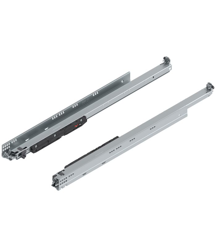 MOVENTO z BLUMOTION S  pełny wysuw do szuflady drewnianej  60 kg  dł. 750 mm  wymaga sprzęgła  lewa/prawa  cynkowana