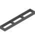 AMBIA-LINE  ramki do szuflady standardowej LEGRABOX  stal  dł. 650 mm  szerokość 100 mm  antracyt mat ZC7S650RS1