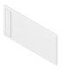 AMBIA-LINE listwa poprzeczna do szuflady z wysokim frontem LEGRABOX  ZC7F400RSP   tworzywo  jedwabiście biały mat