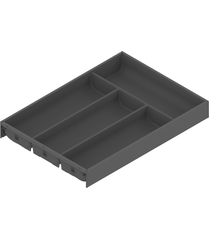 AMBIA-LINE  wkład na sztućce do szuflady standardowej LEGRABOX  tworzywo sztuczne/stal  4 przegródka na sztućce  dł