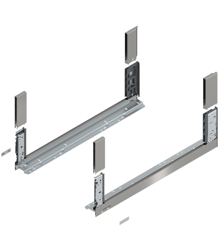 Bok szuflady LEGRABOX  wysokość C  177 mm   dł. 650 mm  lewy/prawy  do LEGRABOX free  inox-szczotk.-lakier. 780C6502I