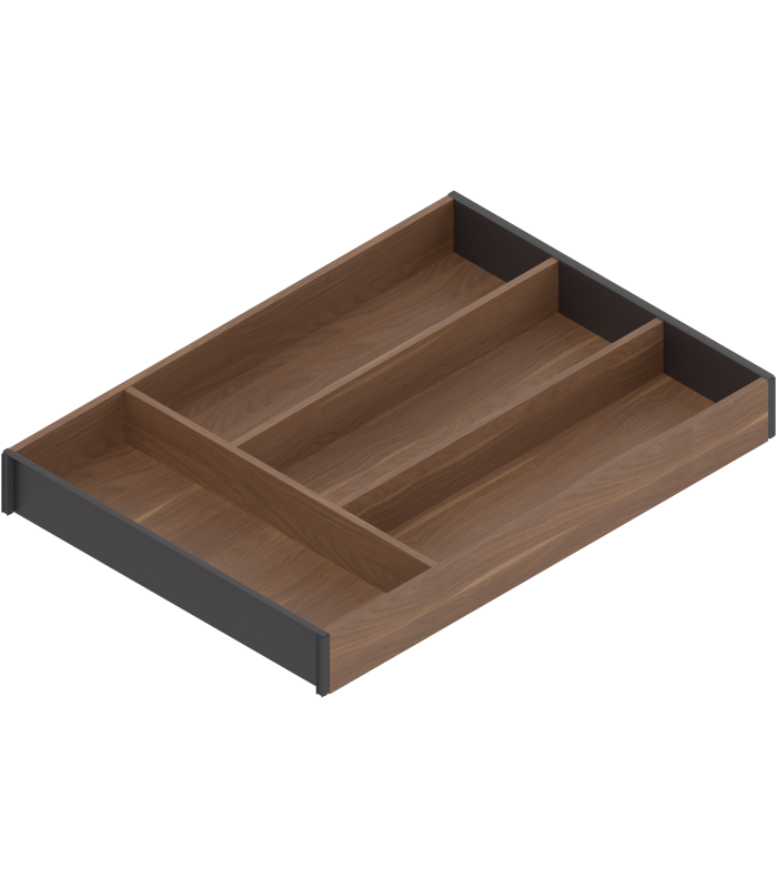 AMBIA-LINE  wkład na sztućce do szuflady standardowej LEGRABOX  w opcji drewnopodobnej  4 przegródka na sztućce  dł