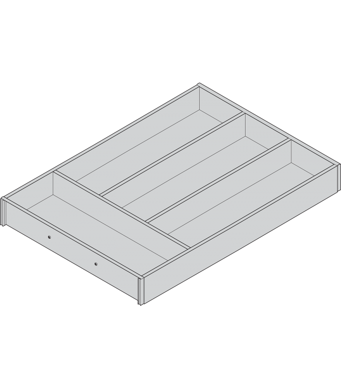 AMBIA-LINE  wkład na sztućce do szuflady standardowej LEGRABOX  w opcji drewnopodobnej  4 przegródka na sztućce  dł