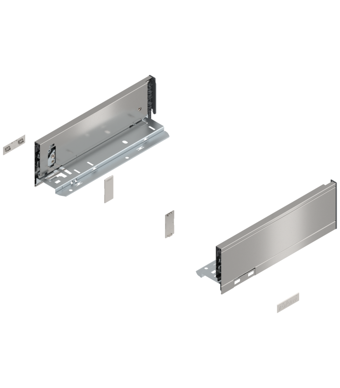 Bok szuflady LEGRABOX  wysokość M  90.5 mm   dł. 270 mm  lewy/prawy  do LEGRABOX pure  inox-szczotk.-lakier.