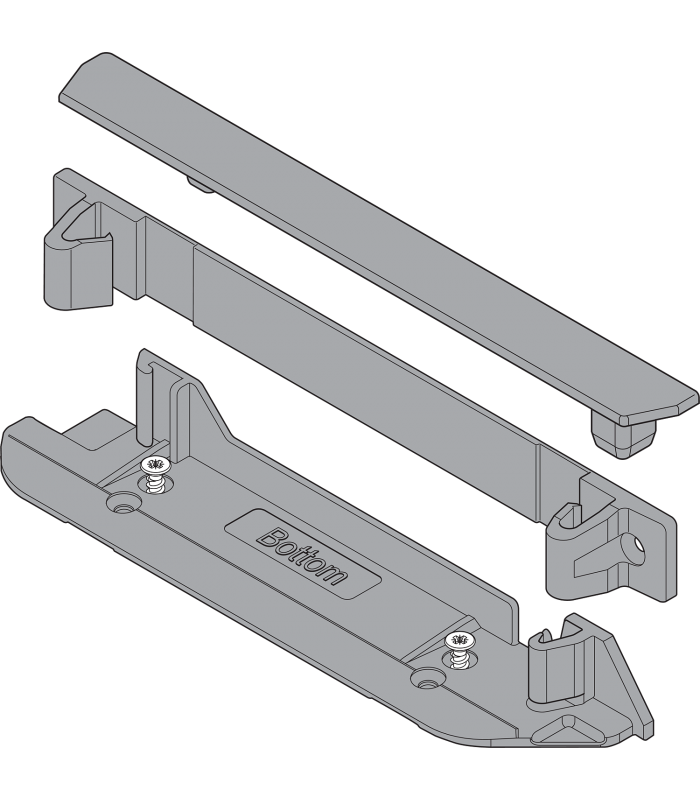 SERVO-DRIVE profil nośny-uchwyt pionowe  dolny/tylny   zaślepka  R7037 ciemnoszara Z10D01EA.01