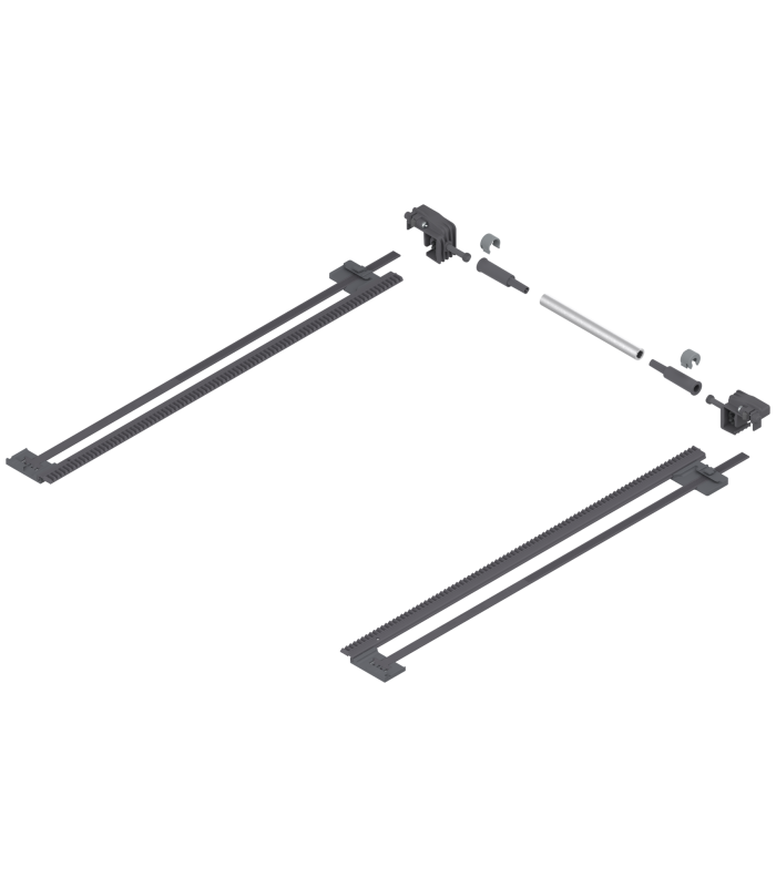 TANDEM Stabilizacja boczna  dł. 410 mm  KB 1400 mm  Częściowy wysuw  do przycięcia  R7037 ciemnoszara ZST.410TT