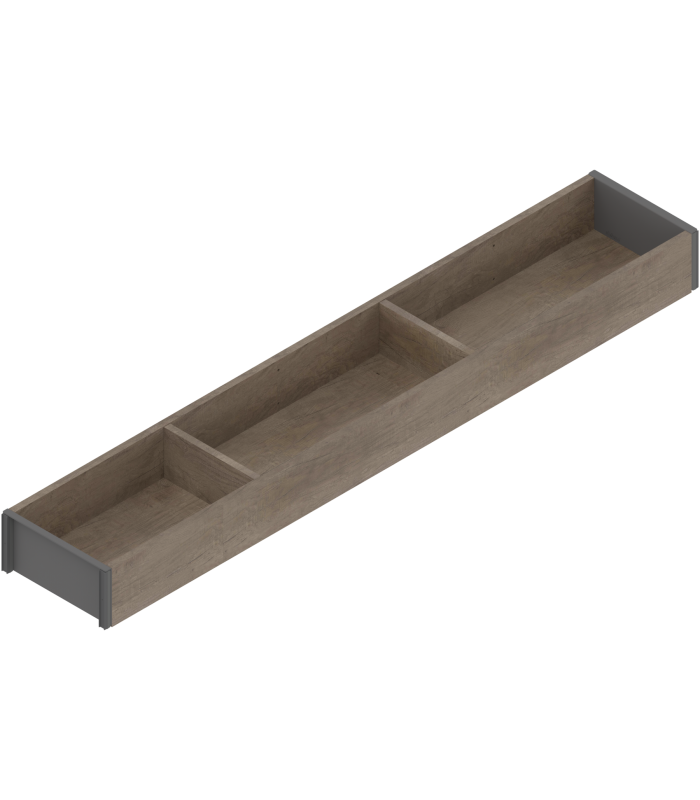 AMBIA-LINE  ramki do szuflady standardowej LEGRABOX  w opcji drewnopodobnej  dł. 600 mm  szerokość 100 mm  Dąb Nebra
