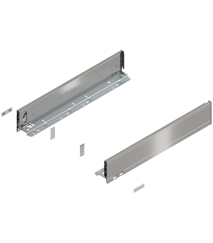 Bok szuflady LEGRABOX  wysokość M  90.5 mm   dł. 500 mm  lewy/prawy  do LEGRABOX pure  inox-szczotk.-lakier.
