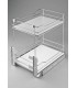 Kosz Cargo MINI PEŁNE DNO 2-półkowe do szafki 600 chrom - linia PRESTIGE