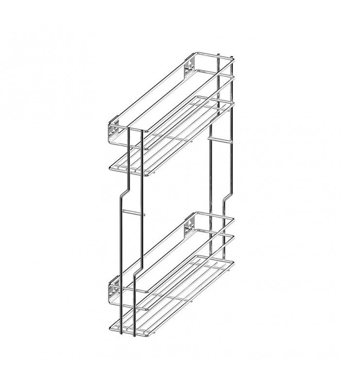 VARIANT MULTI Kosz boczny cargo mini 200 L-450 metal efekt chrom