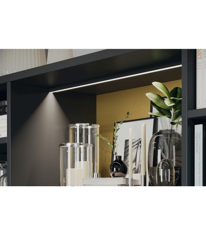 Profil nawierzchniowy Häfele Loox5 2102 (wys. 12mm) aluminium (szerokość wewn. 11 mm) 3m osłona rozpraszająca 11 mm mleczna