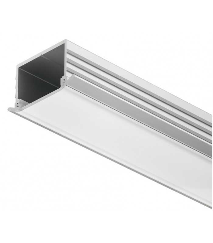 Profil wpuszczany Häfele Loox (wys. 11mm) do taśm LED aluminium (szerokość wewn. 16mm) 2,5m z kloszem mleczną