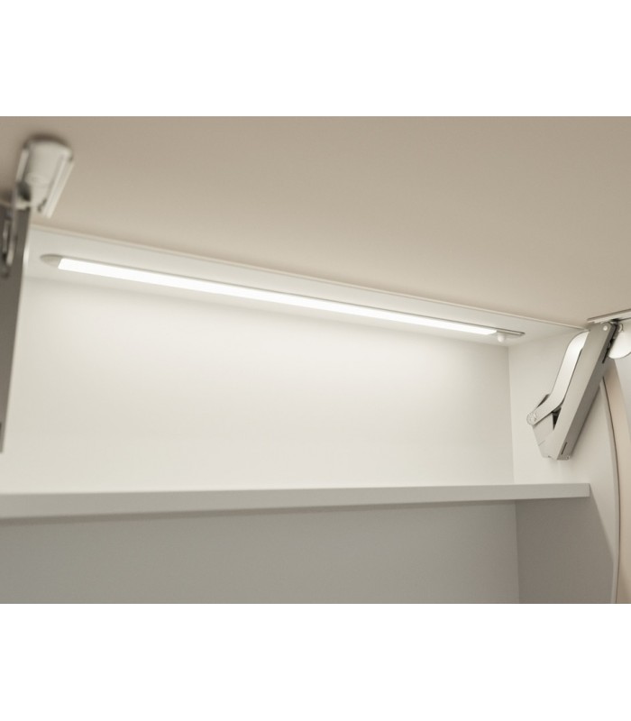 Profil wpuszczany Häfele Loox (wys. 11mm) do taśm LED aluminium (szerokość wewn. 16mm) 2,5m z kloszem mleczną