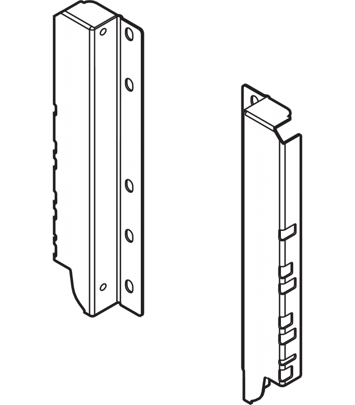 Uchwyt drewnianej ścianki tylnej TANDEMBOX  wys. D  224 mm   prawy lewy  biała Z30D000SL