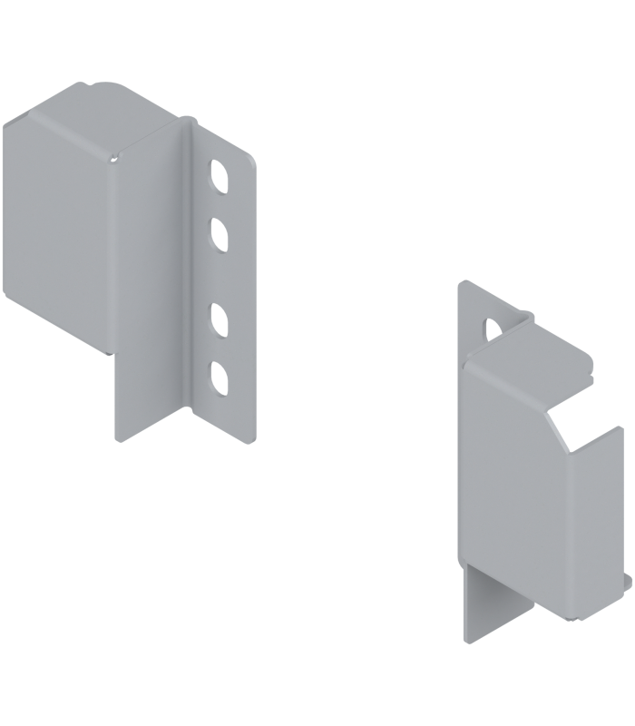TANDEMBOX plus/antaro uchwyt relingu  tylny  do regulowanego relingu  na wkręty  prawy lewy  R9006 szara ZRR.5200