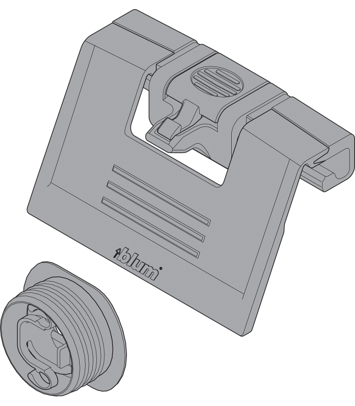 uchwyt do szuflad wewnętrznych  do TANDEMBOX intivo/antaro  czarny/R7037 ciemnoszary ZIF.80M7
