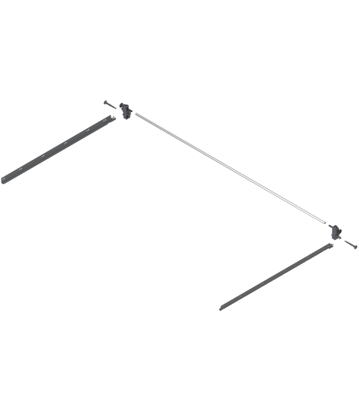 TANDEMBOX Stabilizacja boczna  montowany do góry   dł. 650 mm  KB 1200 mm  pełen wysuw  Szuflada standardowa/Szuflada