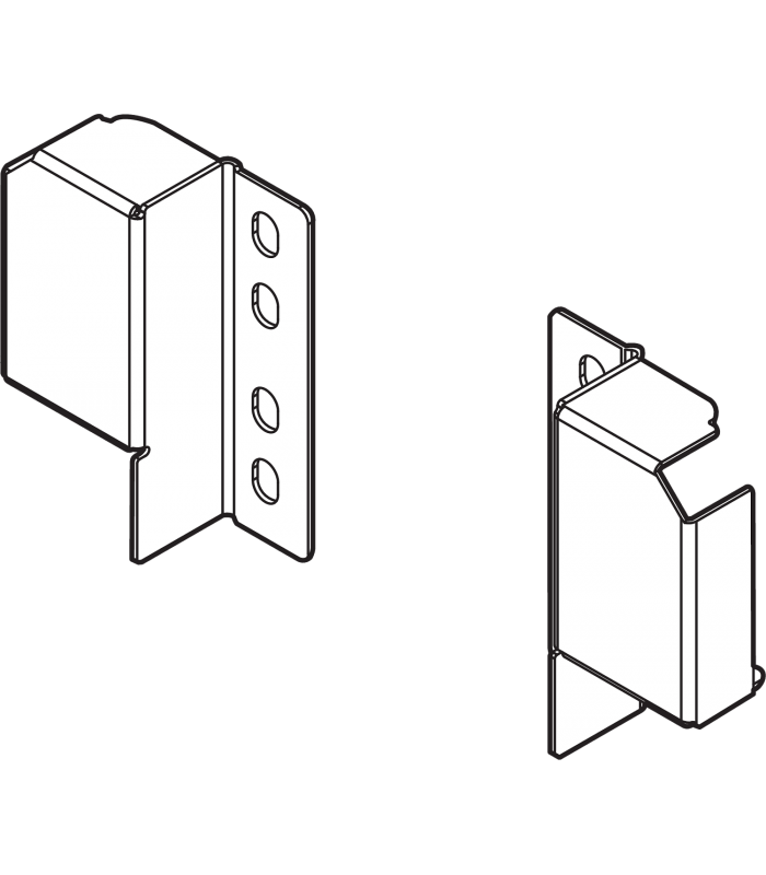 TANDEMBOX plus/antaro uchwyt relingu  tylny  do regulowanego relingu  na wkręty  prawy lewy  niklowany ZRR.5200