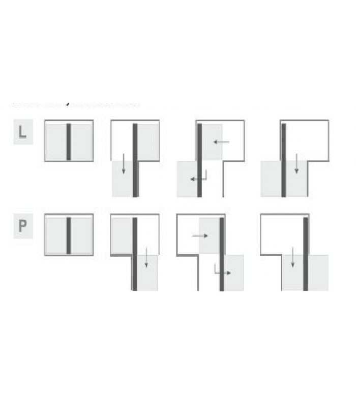 MAXIMA CLASSIC Corner Comfort 800 prawy metal chrom