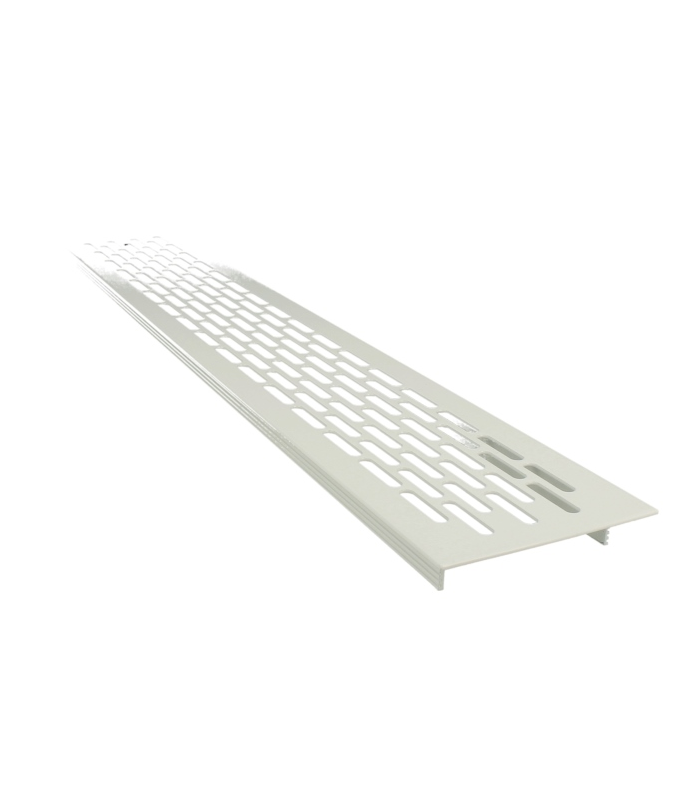 Kratka wentylacyjna 80 aluminium lakier biały, wys. 80mm. szer. 480mm