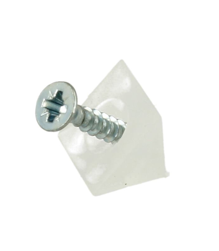 Stabilizator ściany tylnej z wkrętem transparentny (do mocowania pilśni)