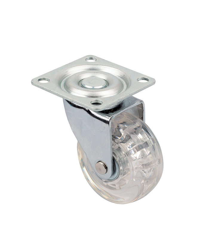 Kółko TOP-E, średnica 50mm, przezroczyste, bez hamulca