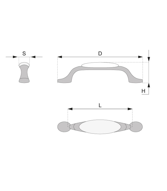Uchwyt porcelanowy/ stare złoto-brązowy kwiatek