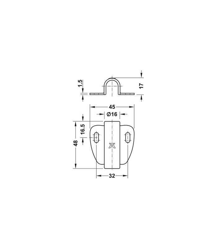Obudowa/adapter przełącznika Häfele Loox,z łącznikami mocującymi, fi12, srebrny