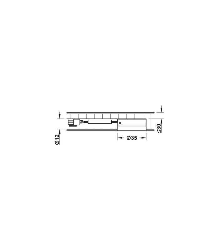 Przełącznik pojemnościowy / ściemniacz,Häfele Loox, modułowy, na łączniki zatrzaskowe